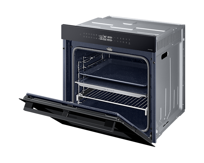 Samsung Smart Oven 76L Series 4 With Dual Cook Flex Black Glass NV7B4355VAK/U4 (New / Open Box)