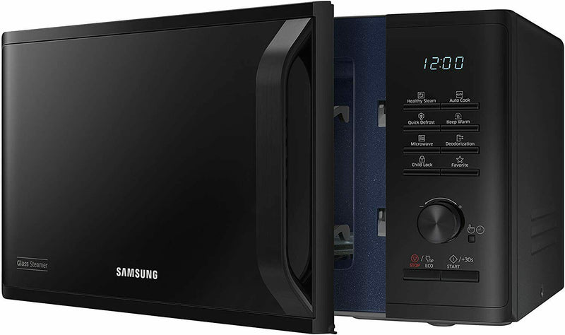 Samsung Solo Microwave Oven With Health Steam 800W 23L Black MS23K3555EK/EU (New)