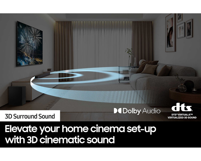 Samsung Wireless Soundbar With Subwoofer B-Series 5.1 DTS Virtual:X HW-B750D/XU (New)