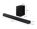 Samsung Cinematic Soundbar With Subwoofer Dolby Atmos Q-Symphony HW-Q600C/XU (Renewed)