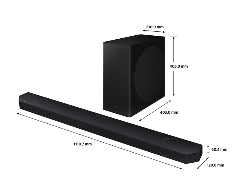 Samsung Soundbar with Subwoofer Q-Series 5.1.2 Cinematic Dolby Atmos HW-Q800D/XU (Renewed)