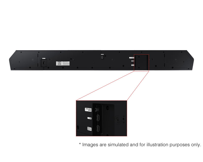 Samsung Soundbar with Subwoofer Q-Series 5.1.2 Cinematic Dolby Atmos HW-Q800D/XU (Renewed)