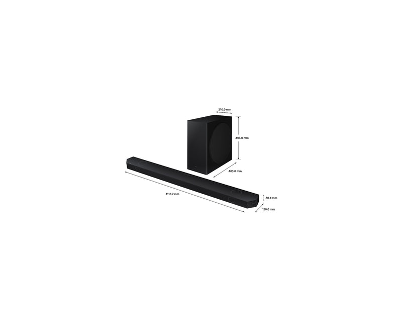 Samsung 5.1.2 Soundbar Wireless Subwoofer Adaptive Sound Dolby Atmos HW-Q800C/XU (Renewed)