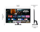 Samsung 43'' Smart Monitor Speakers LS43DM702UUXXU (Has 2 Dust Specks On Screen) (Refurbished B-Grade)