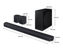 Samsung Cinematic Soundbar 9.1.4 Subwoofer & Rear Speakers Q-Series HW-Q930D/XU (Renewed)