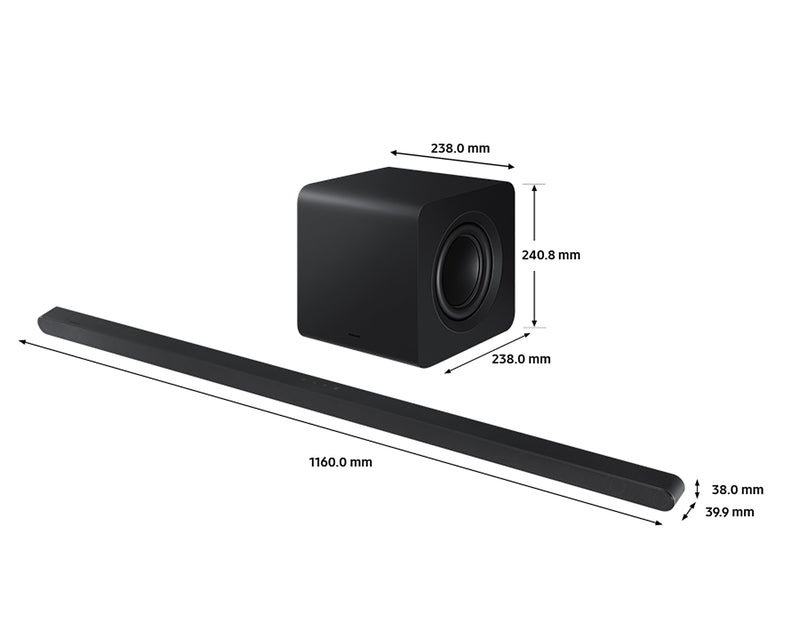 Samsung 3.1.2Ch Soundbar Ultra Slim With Subwoofer Dolby Atmos HW-S800D/XU (Renewed)