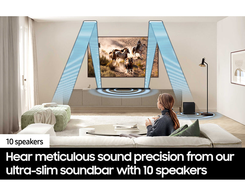 Samsung 3.1.2Ch Soundbar Ultra Slim With Subwoofer Dolby Atmos HW-S800D/XU (Renewed)