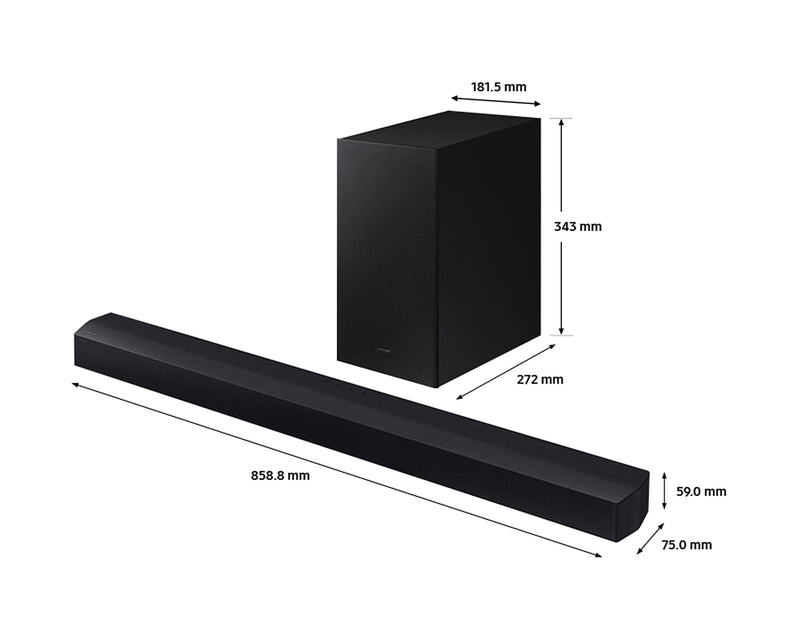 Samsung 2.1Ch Soundbar With Subwoofer Bass Boost Bluetooth C-Series HW-C430/XU (Renewed)