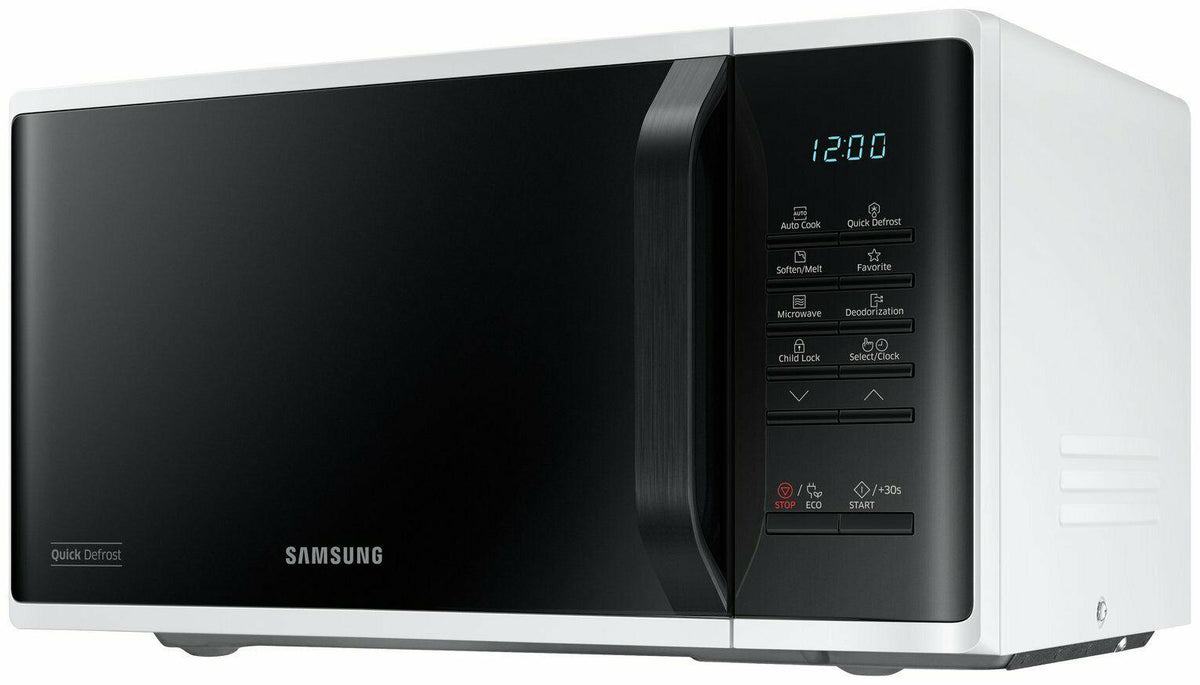 Samsung Solo Microwave Oven With Quick Defrost 23L MS23K3513AW/EU (Renewed)