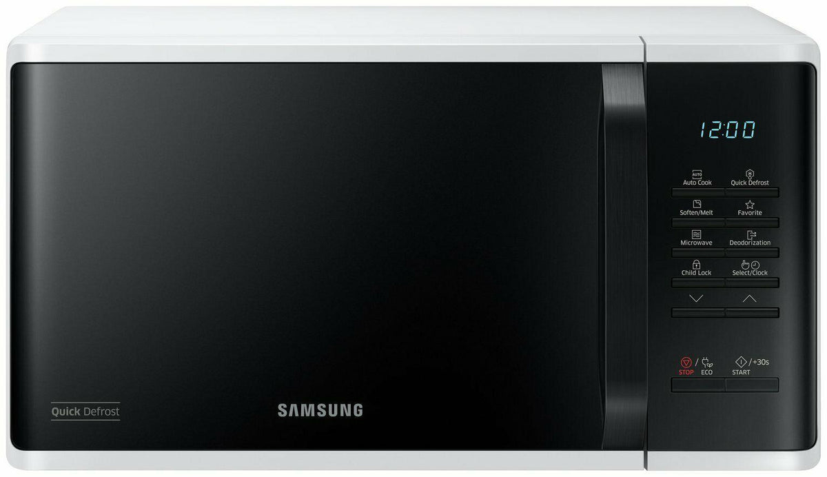 Samsung Solo Microwave Oven With Quick Defrost 23L MS23K3513AW/EU (Renewed)