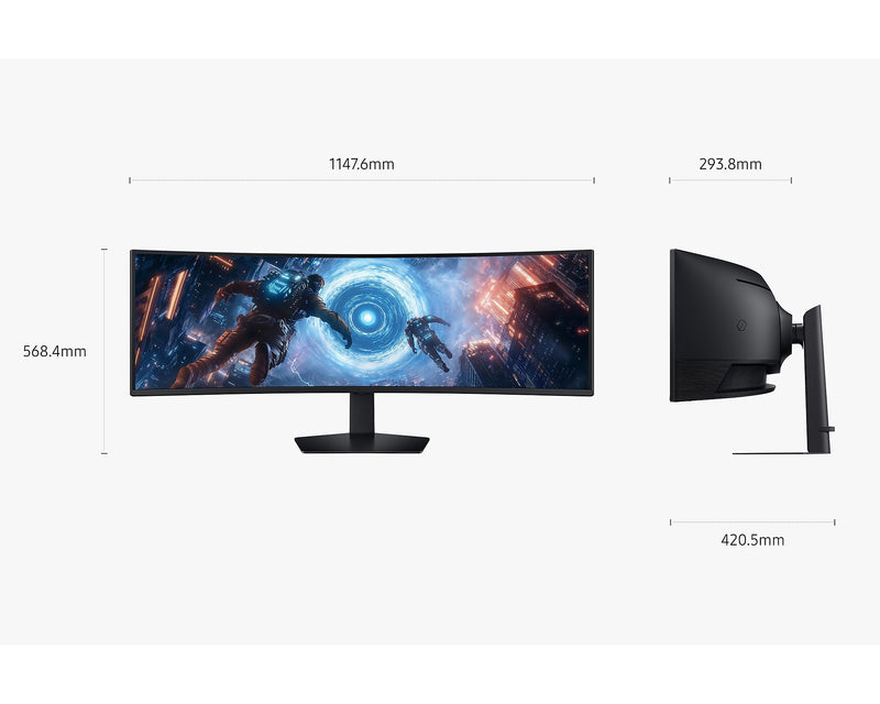Samsung 49'' Gaming Monitor Curved Odyssey G91F 144Hz 5120x1440 LS49FG910EUXXU (Renewed)