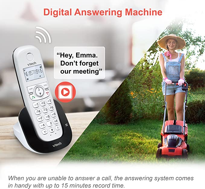 VTech CS1550 DECT Cordless Phone With Call Block And Answering Machine (Renewed)