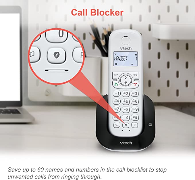 VTech CS1550 DECT Cordless Phone With Call Block And Answering Machine (Renewed)