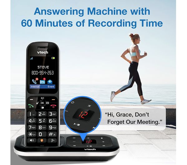 VTech PS1351 Twin Cordless Phone Answering Machine Colour Display (Renewed)