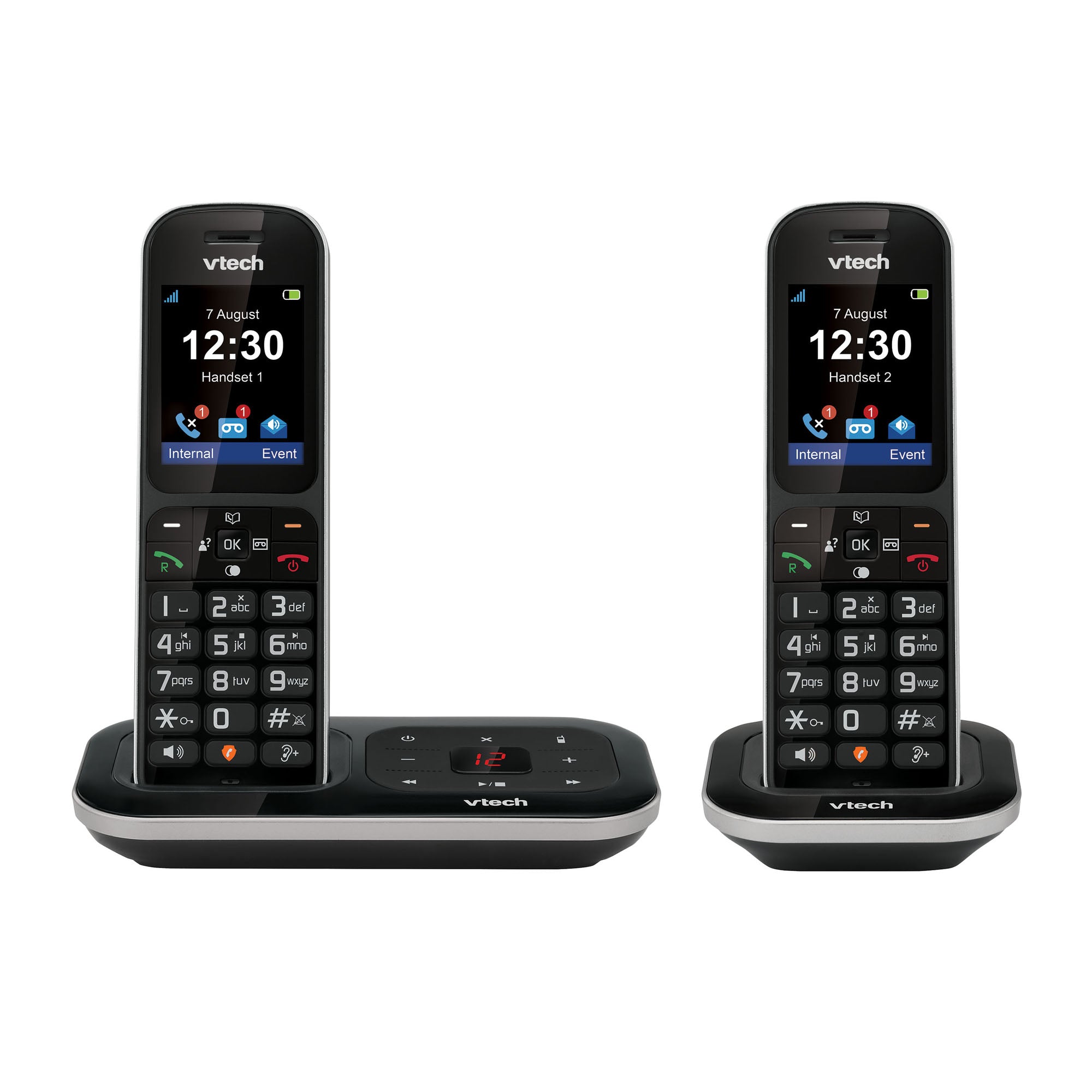 VTech PS1351 Twin Cordless Phone Answering Machine Colour Display (Ren