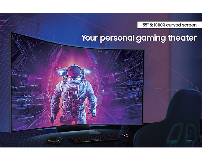 Samsung 55'' Gaming Monitor Curved Smart 165Hz LS55BG970NUXXU (No Wall Mount) (Refurbished B-Grade)