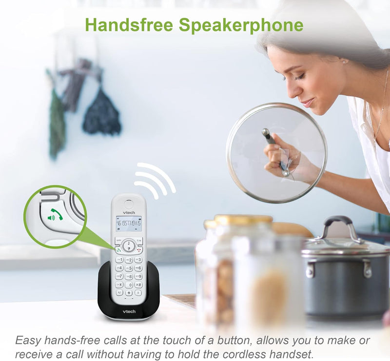 VTech CS1501 Cordless Phone Twin DECT With Call Block Speakerphone Dual-Charging (Renewed)