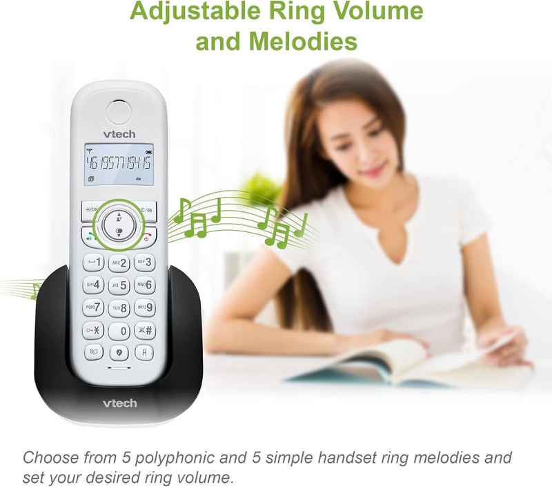 VTech CS1501 Cordless Phone Twin DECT With Call Block Speakerphone Dual-Charging (Renewed)