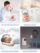 VTech VM5467 Video Baby Monitor 5'' Pan & Tilt With Night Light Lullabies (Renewed)