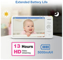VTech VM7367 Video Baby Monitor 7'' High-Definition Pan & Tilt Night Light (Renewed)