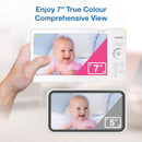 VTech VM7467 Video Baby Monitor With 7'' Screen Pan Tilt Zoom Night Light (Renewed)