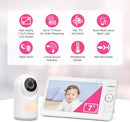 VTech VM7467 Video Baby Monitor With 7'' Screen Pan Tilt Zoom Night Light (Renewed)