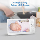 VTech VM7467 Video Baby Monitor With 7'' Screen Pan Tilt Zoom Night Light (Renewed)