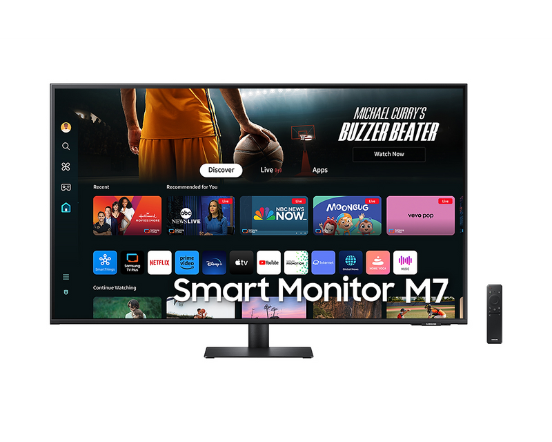 Samsung 43'' Smart Monitor Speakers LS43DM702UUXXU (Has 2 Dust Specks On Screen) (Refurbished B-Grade)