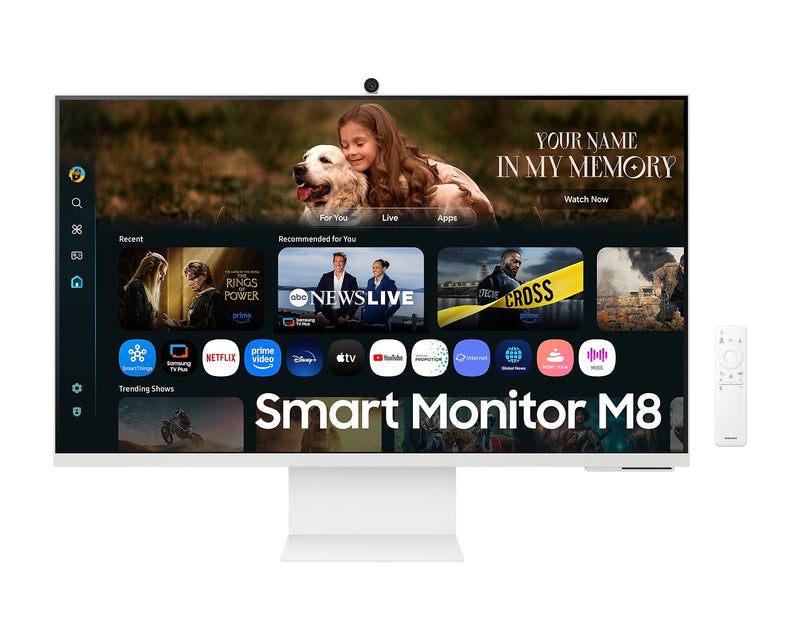 Samsung 32'' Smart Monitor With Speakers M8 M80F 3840x2160 UHD LS32FM801UUXXU (Renewed)