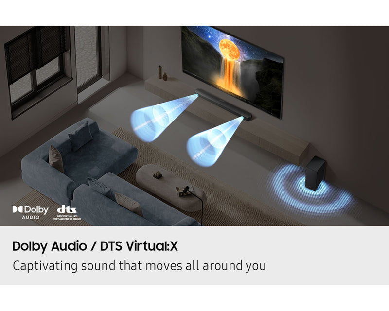 Samsung Soundbar B-Series Dolby 2.1Ch With Subwoofer Bass Boost HW-B450F/XU (New)