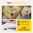 Jabra Engage 55 Mono Wireless Headset Link 400 USB DECT Adapter Noise-Cancelling (New)
