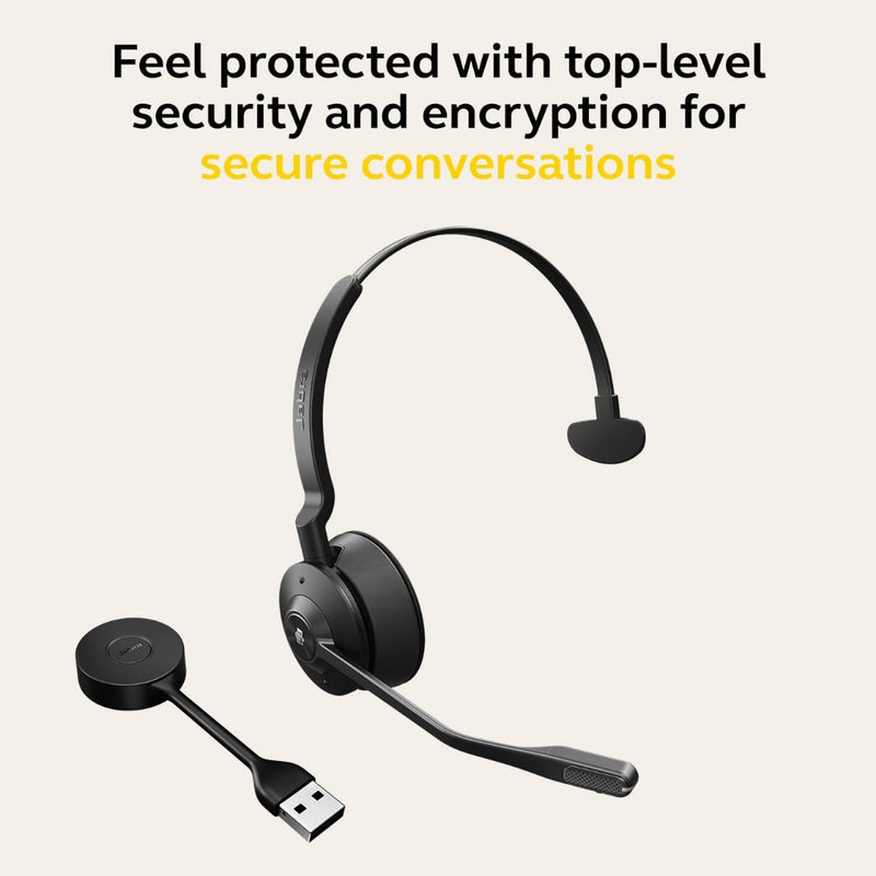 Jabra Engage 55 Mono Wireless Headset Link 400 USB DECT Adapter Noise-Cancelling (New)