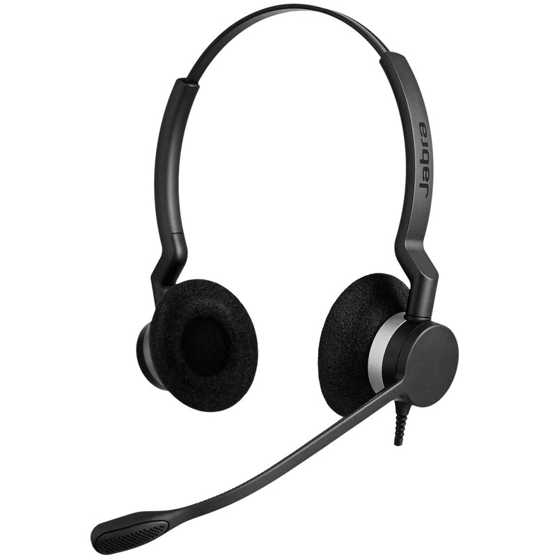 Jabra Biz 2300 Duo QD Noise Cancelling Corded Headset Adjustable Boom Microphone (New)