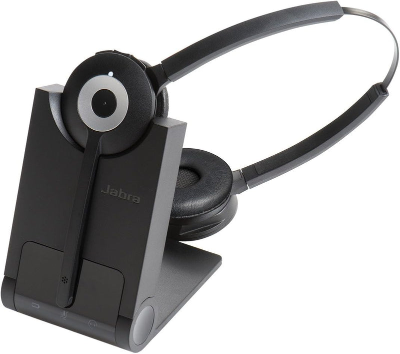 Jabra Pro 920 DECT Wireless On-Ear Stereo Headset HD Voice Noise-Cancellation (Renewed)