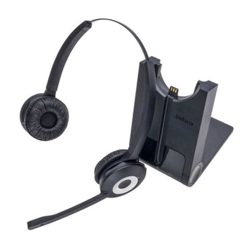 Jabra Pro 920 DECT Wireless On-Ear Stereo Headset HD Voice Noise-Cancellation (Renewed)