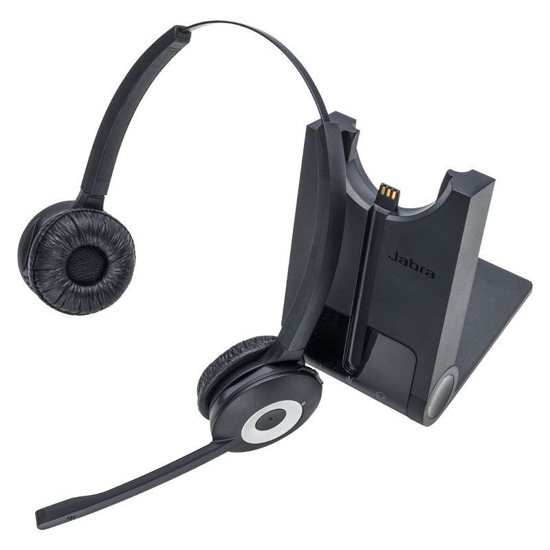 Jabra Pro 920 DECT Wireless On-Ear Stereo Headset HD Voice Noise-Cancellation (Renewed)