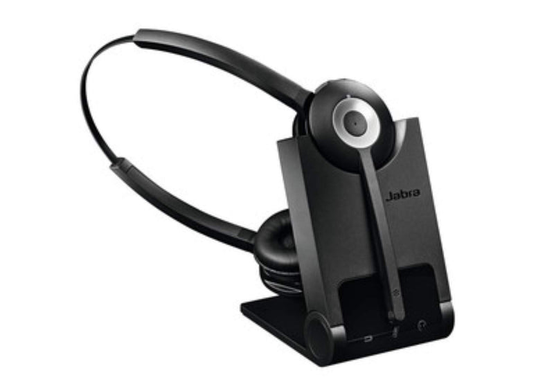 Jabra Pro 920 DECT Wireless On-Ear Stereo Headset HD Voice Noise-Cancellation (Renewed)