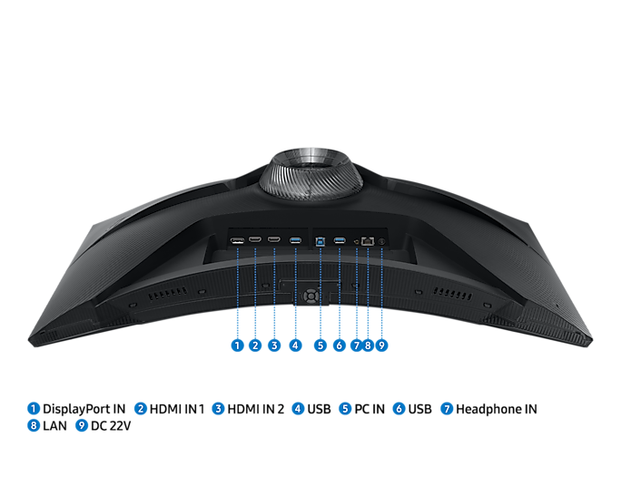 Samsung 32'' Gaming Monitor Curved Smart 240Hz 2560x1440 Speakers LS32BG650EUXXU (Refurbished B-Grade)