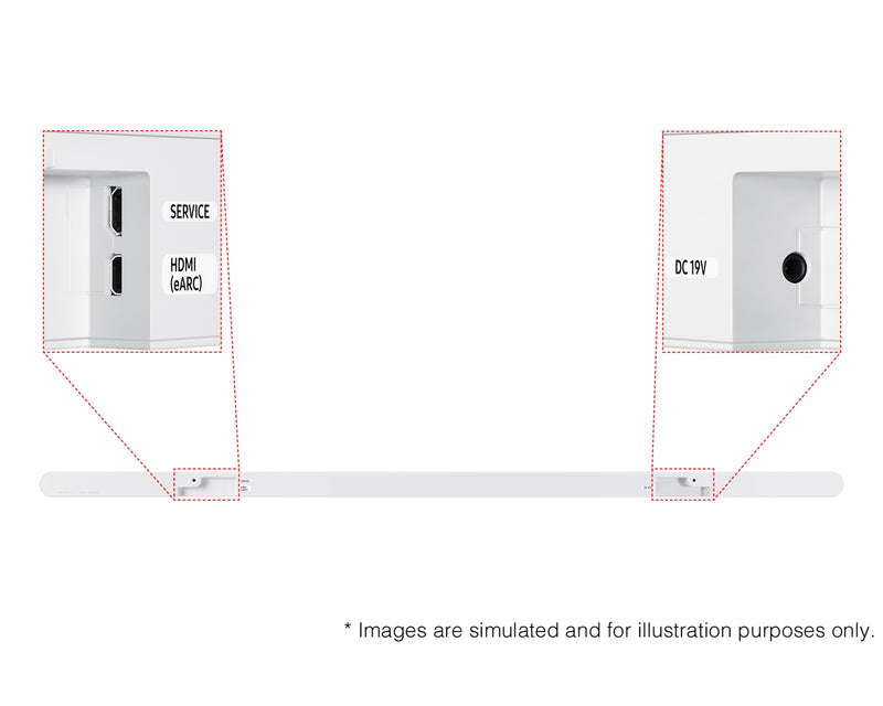 Samsung Soundbar With Subwoofer Lifestyle S801D Ultra Slim 3.1.2Ch HW-S801D/XU (Refurbished B-Grade)