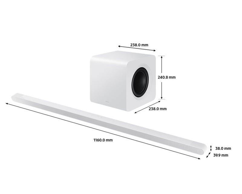 Samsung Soundbar With Subwoofer Lifestyle S801D Ultra Slim 3.1.2Ch HW-S801D/XU (Refurbished B-Grade)