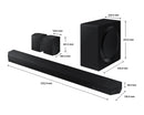 Samsung Cinematic Soundbar 11.1.4 Subwoofer Rear Speakers Q-Series HW-Q990D/XU (Refurbished B-Grade)
