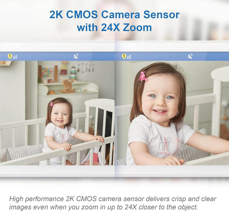 VTech RM7768HD Video Baby Monitor Smart Wi-Fi 7'' Touch Screen 1080p HD Camera (Renewed)