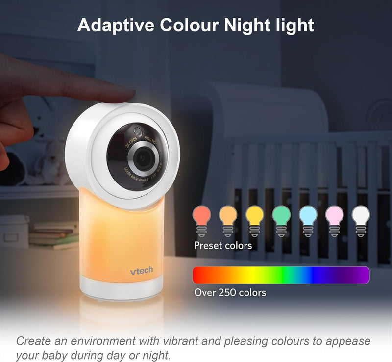 VTech RM7768HD Video Baby Monitor Smart Wi-Fi 7'' Touch Screen 1080p HD Camera (Renewed)