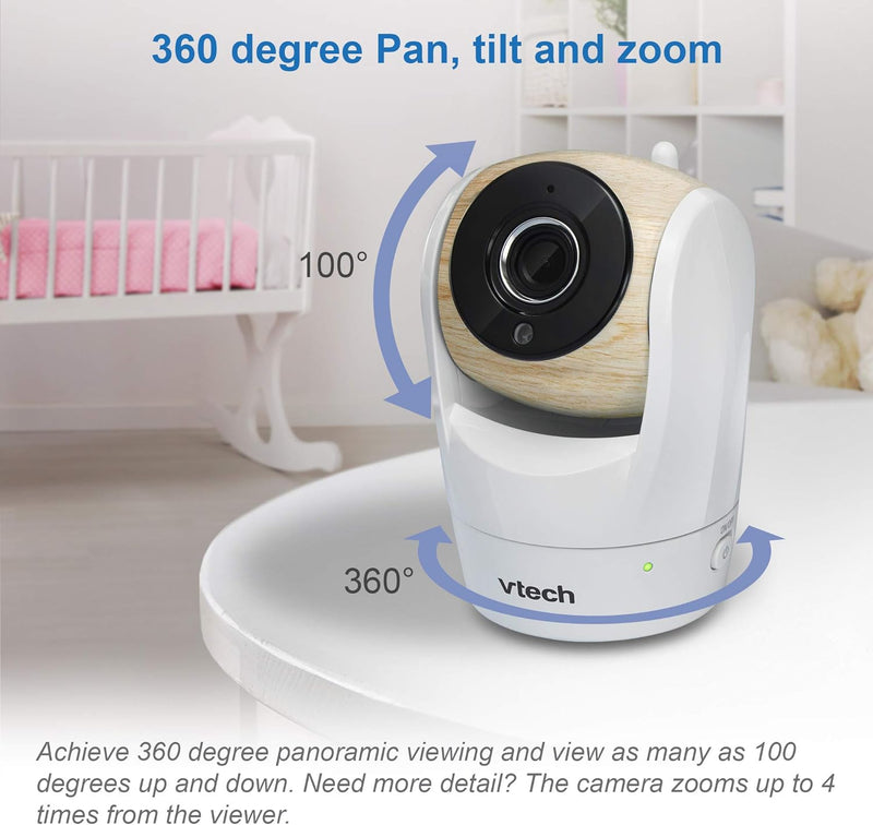 VTech VM919HD Video Baby Monitor With Camera Pan And Tilt 7'' 720p HD Display (Renewed)