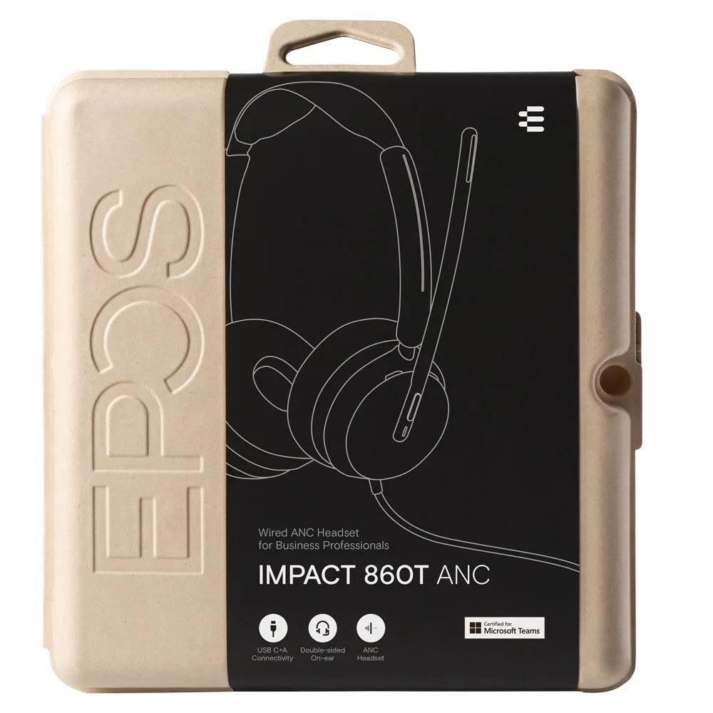 EPOS IMPACT 860T Double-Sided USB Wired Headset Noise-Canceling Wideband Audio (New)
