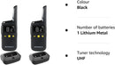 Motorola XT185 PMR446 Walkie Talkie Radio Licence Free Two Way Twin Pack Black (Refurbished B-Grade)