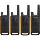 Motorola T82 Extreme Two Way Radio Walkie Talkie 16 Channels 4 Pack Yellow/Black (Renewed)