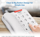 VTech CL1100 Corded Landline Phone Big Button Handsfree Speakerphone Speed Dial (Renewed)