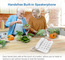 VTech CL1100 Corded Landline Phone Big Button Handsfree Speakerphone Speed Dial (Renewed)