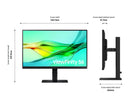 Samsung 24'' ViewFinity Monitor S6 S60UD QHD 2560x1440 100HzUSB-C LS24D600UAUXXU (Renewed)